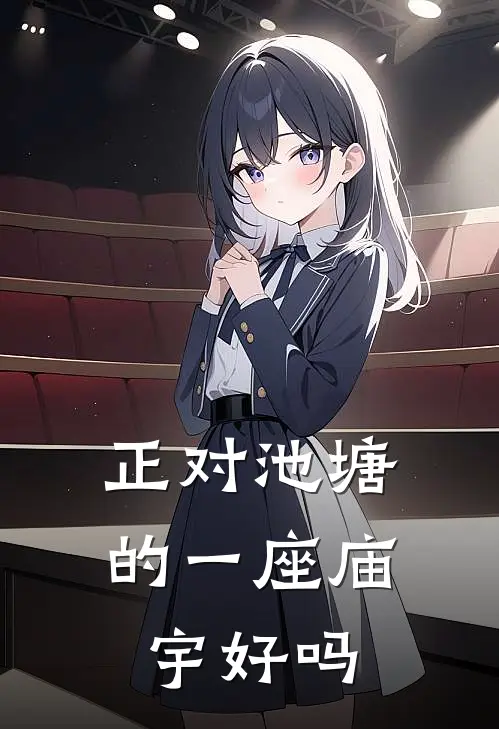 正对池塘的一座庙宇好吗