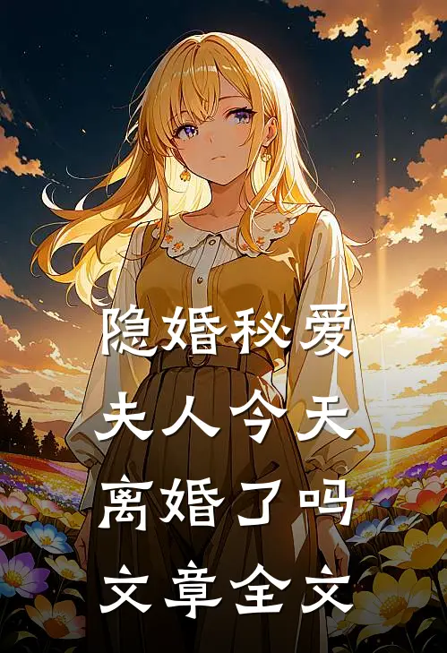 隐婚秘爱夫人今天离婚了吗文章全文在线阅读